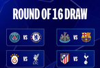 欧冠16强抽签出炉，上半区六大豪门扎堆厮杀