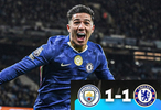 恩佐补时绝平切尔西1-1曼城，曼城落后阿森纳6分