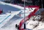雪场滑手体验障碍追逐快乐，下午观战世界杯