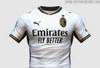 米兰下赛季客场球衣曝光，白底金黑点缀