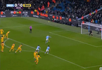 英超第21轮曼城1比1战平布莱顿，哈兰德点球破门三笘薫扳平