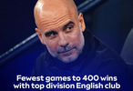 瓜迪奥拉569场创纪录，成英顶级联赛最快400胜主帅