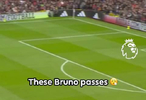 英超官方发布布鲁诺对阵曼城传球集锦