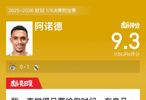 本菲卡0比1皇马，阿诺德赛后获评9.3分