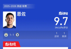 曼城1比1切尔西，恩佐破门获评9.7分